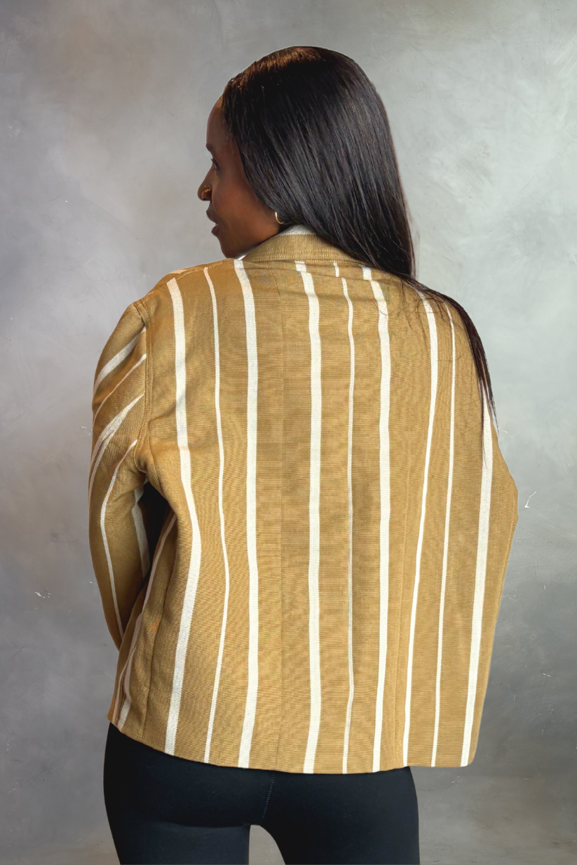 Aso-Oke Bomber Jacket - | Contemporary Streetwear