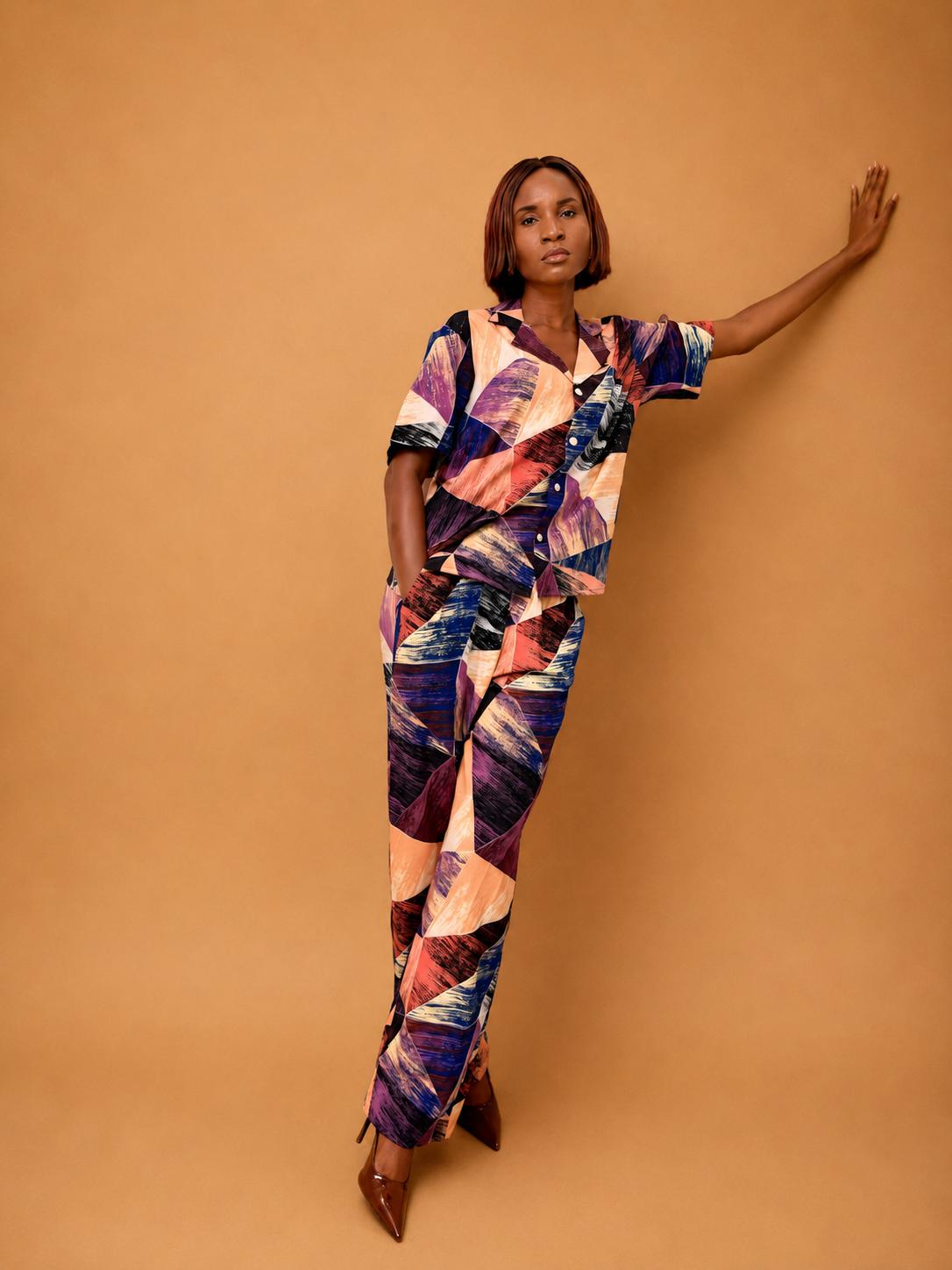 Prism Canvas Lounge Shirt| Contemporary Statement Womenswear