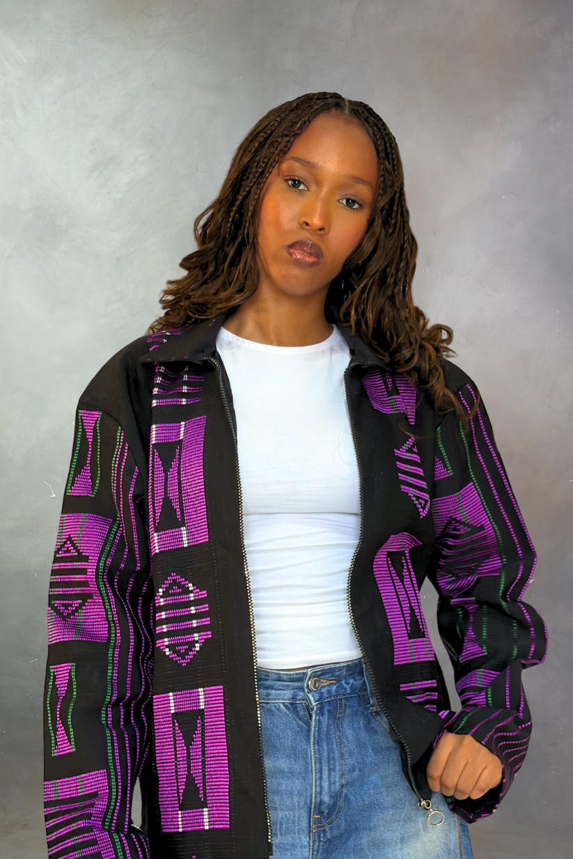 Akwete Bomber Jacket - Handcrafted