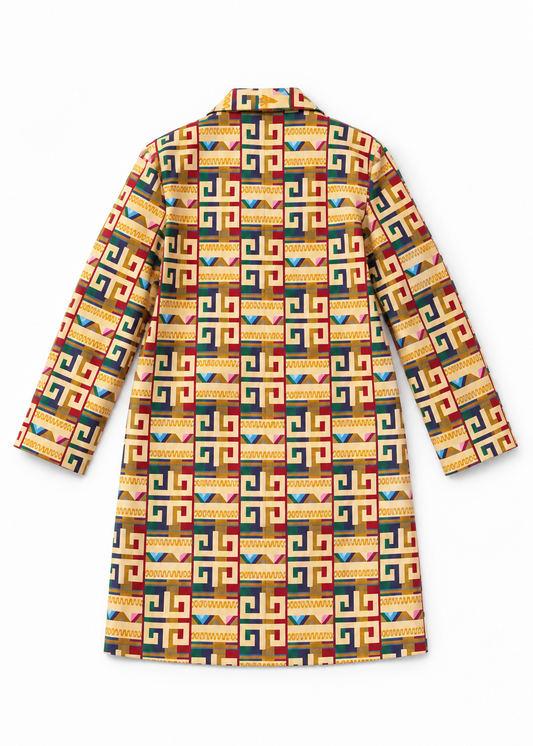Akwete Golden Labyrinth Long Coat