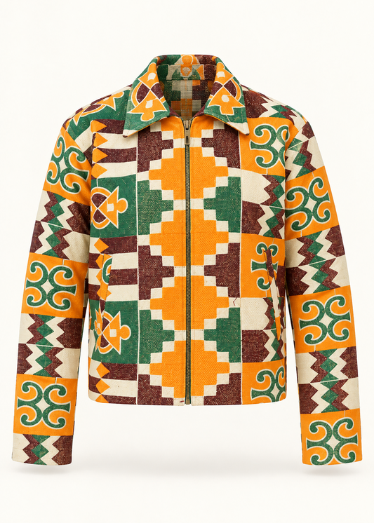 Akwete-George Relic Print Jacket