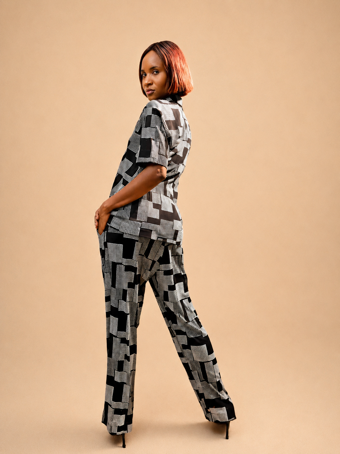 Mono Grid Co-Ord | Contemporary Minimalist Womenswear