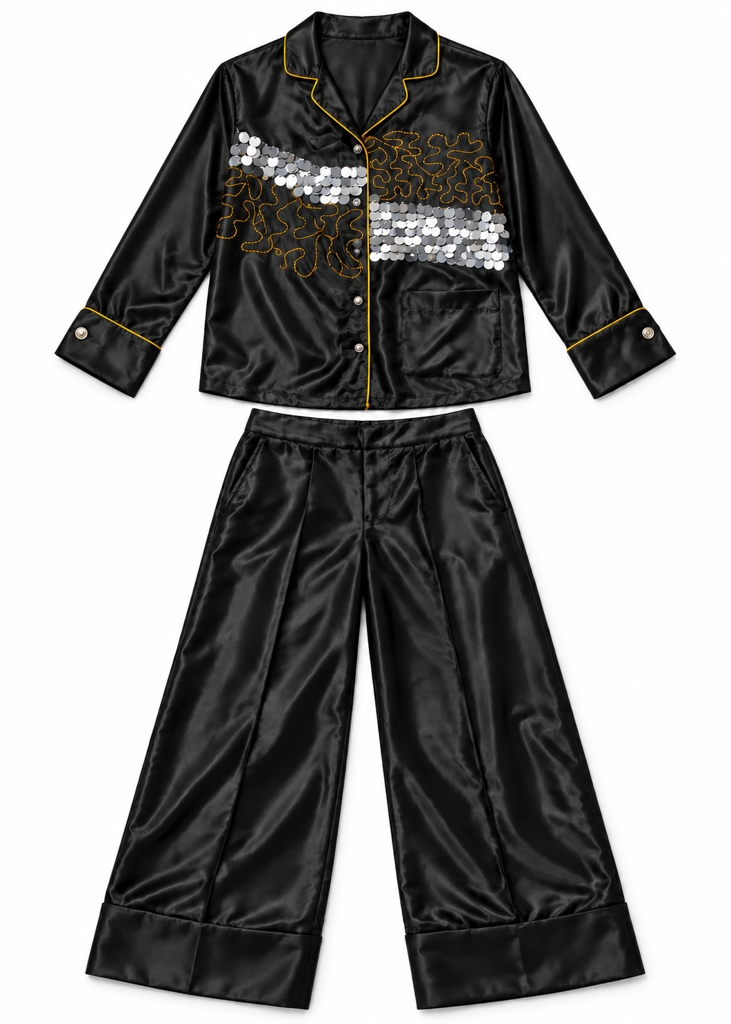 Midnight Gold Embellished Co-Ord Set
