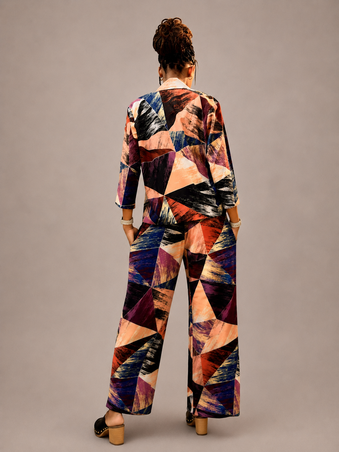 Prism Canvas Lounge Shirt (Suit Style) | Contemporary Statement Womenswear