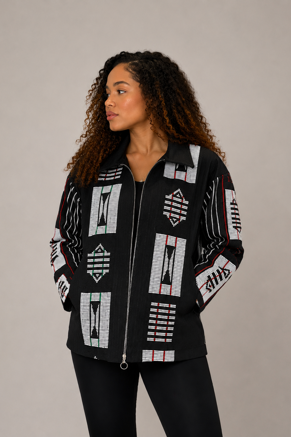 Akwete Bomber Jacket - | Contemporary Streetwear (Grey)