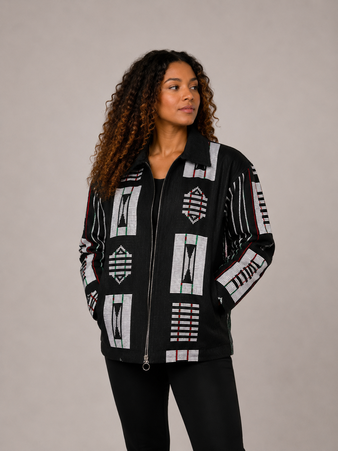 Akwete Bomber Jacket - | Contemporary Streetwear (Grey)
