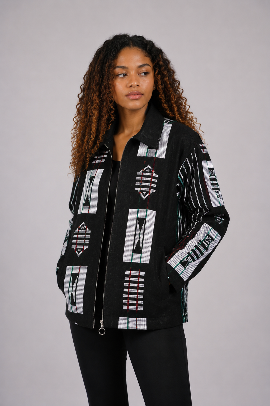 Akwete Bomber Jacket - | Contemporary Streetwear (Grey)