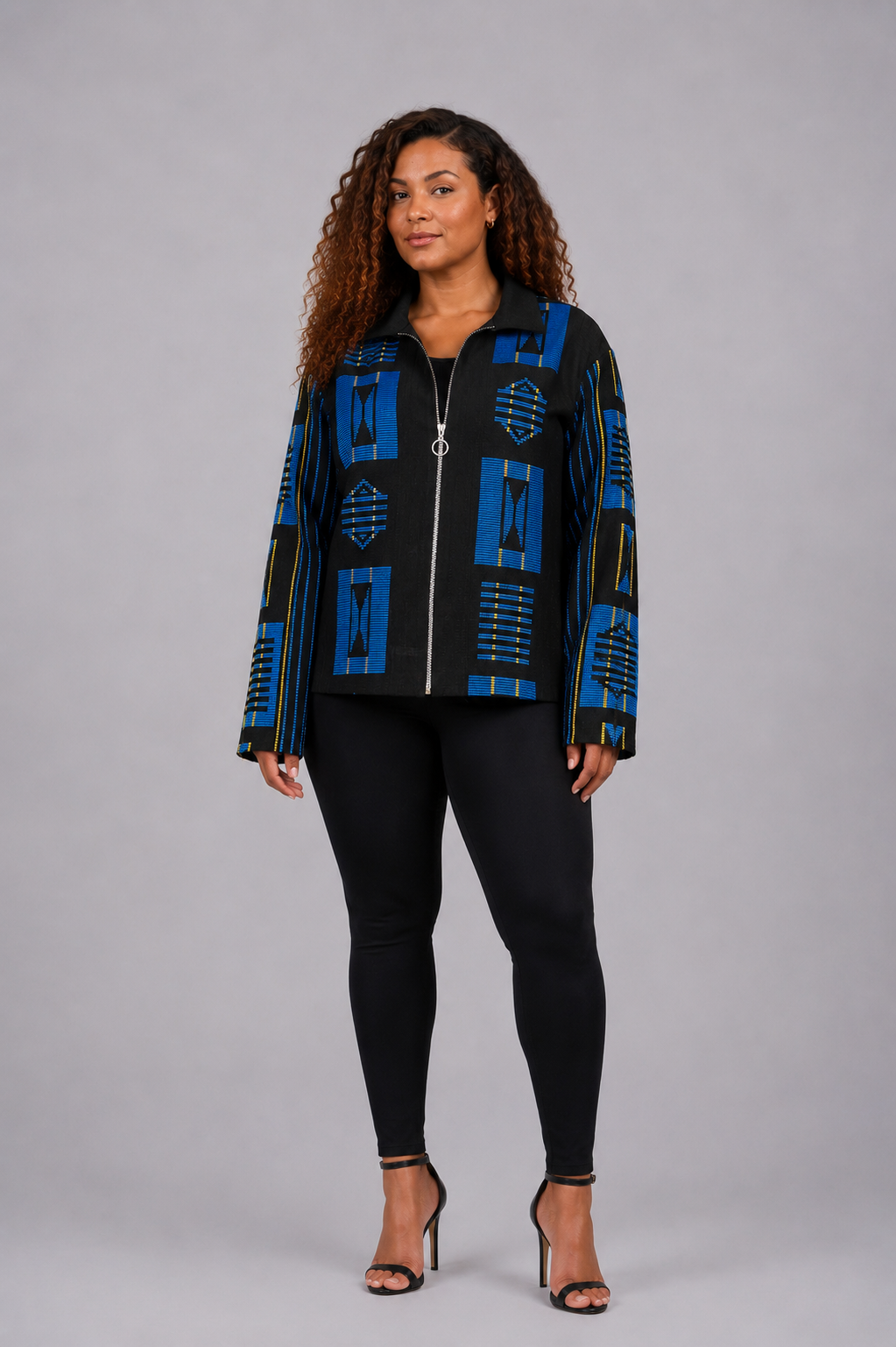 Akwete Bomber Jacket - | Contemporary Streetwear (Blue)