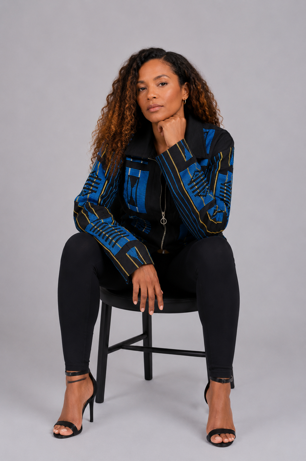 Akwete Bomber Jacket - | Contemporary Streetwear (Blue)