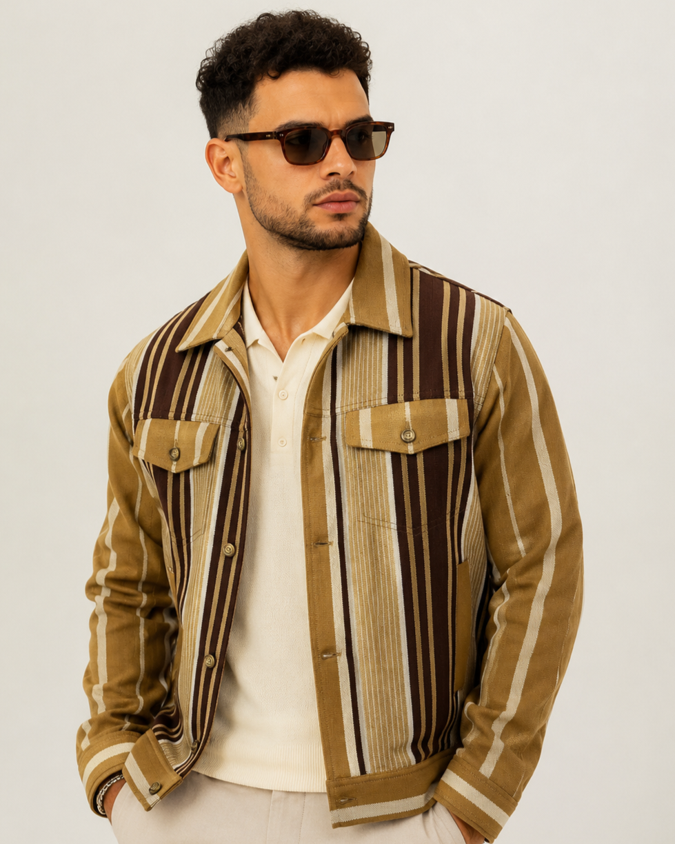 Aso-Oke Bomber Jacket - | Contemporary Streetwear