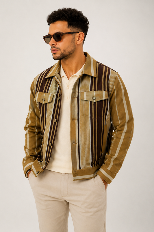 Aso-Oke Bomber Jacket - | Contemporary Streetwear