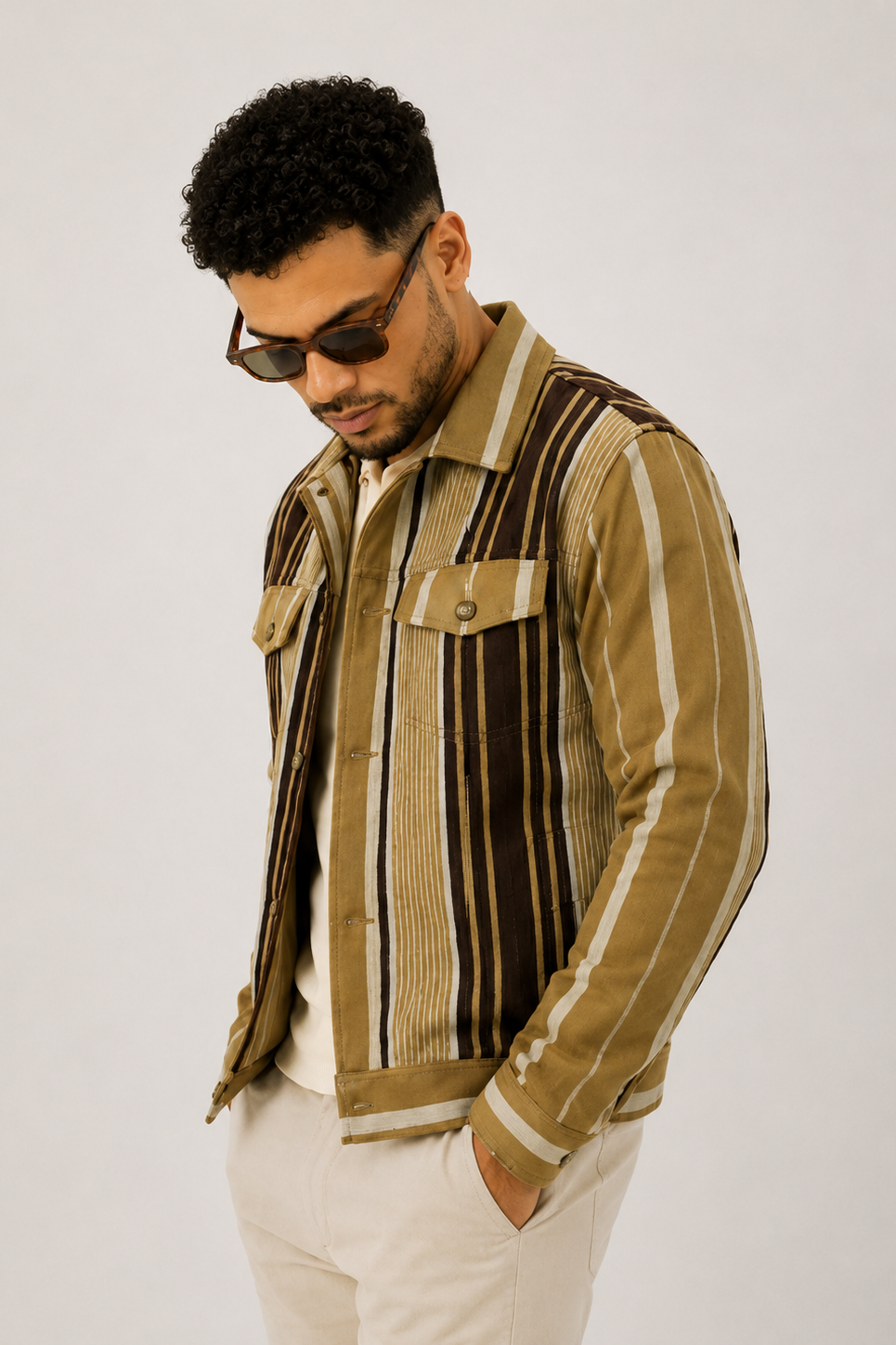 Aso-Oke Bomber Jacket - | Contemporary Streetwear