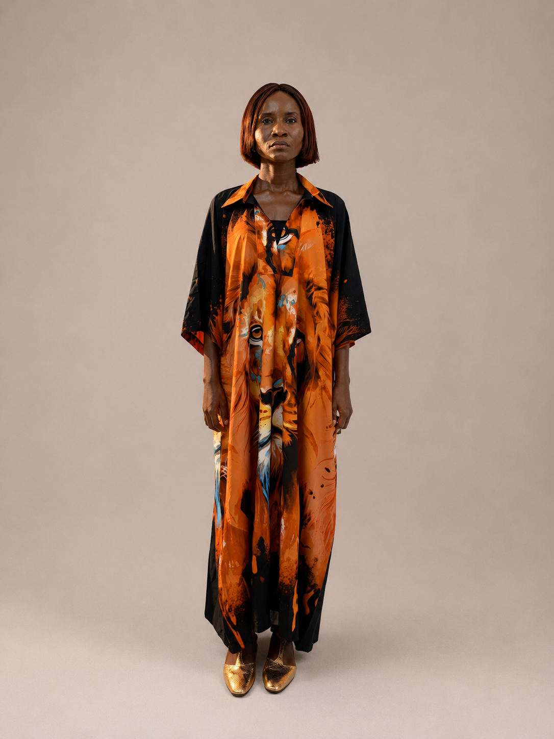 Lion Spirit Maxi Kaftan | Contemporary Statement Womenswear