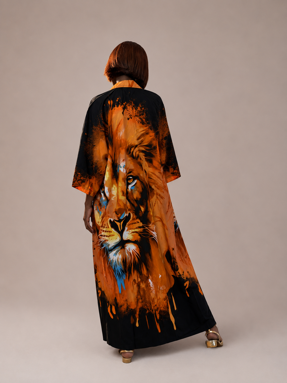Lion Spirit Maxi Kaftan | Contemporary Statement Womenswear