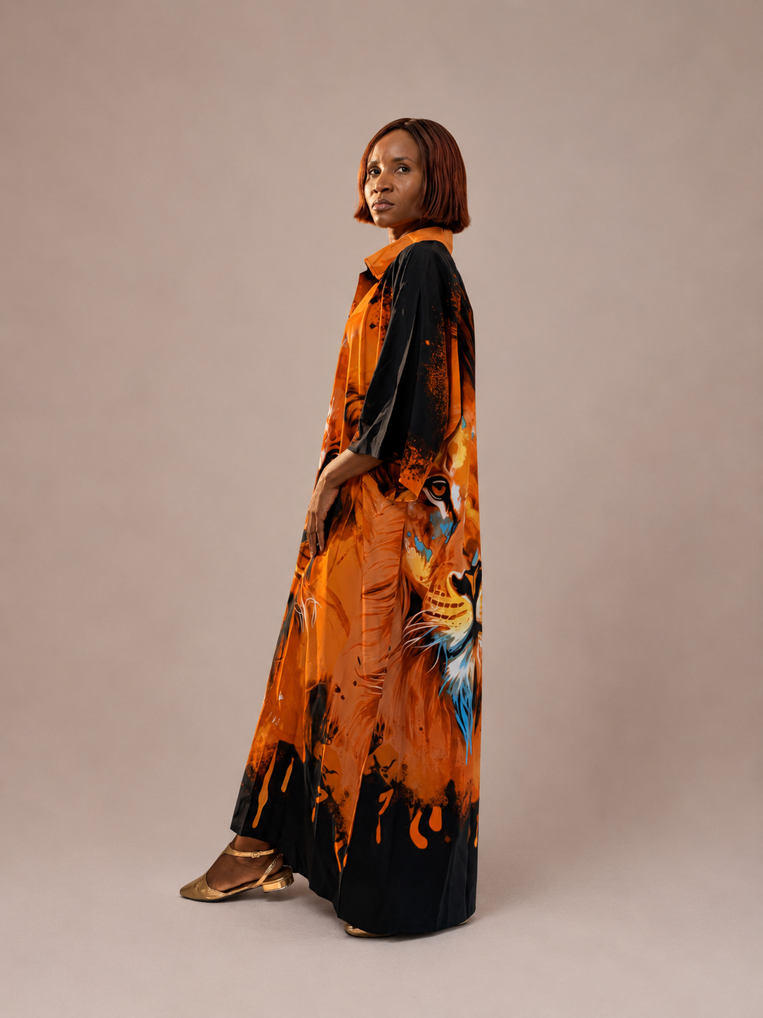 Lion Spirit Maxi Kaftan | Contemporary Statement Womenswear