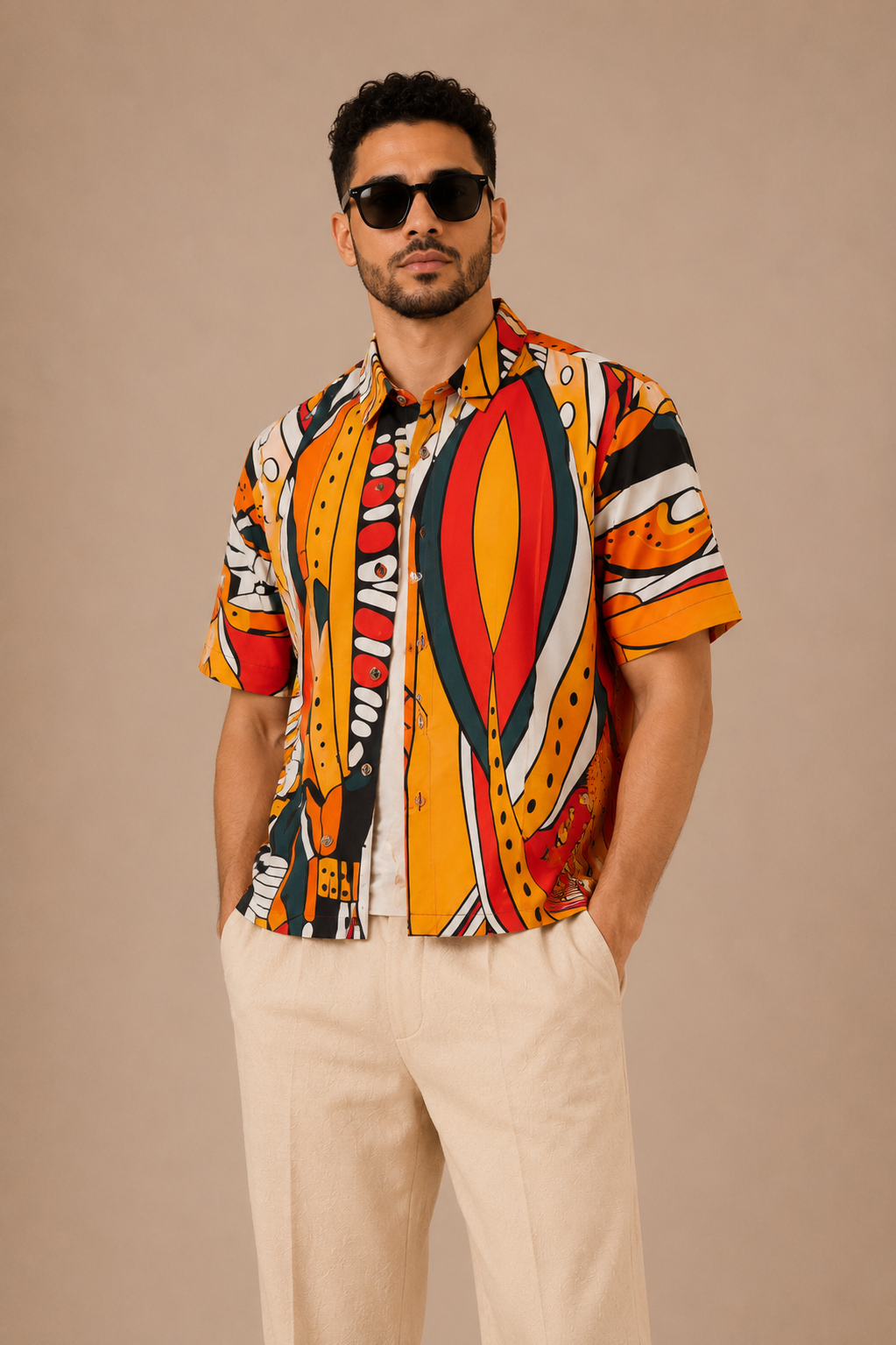 Motif Print Shirt | Contemporary Menswear
