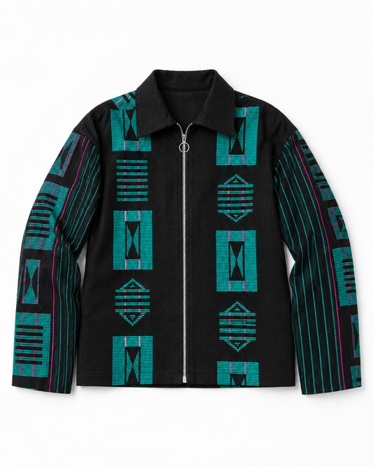 Akwete Bomber Jacket - | Contemporary Streetwear (Green)