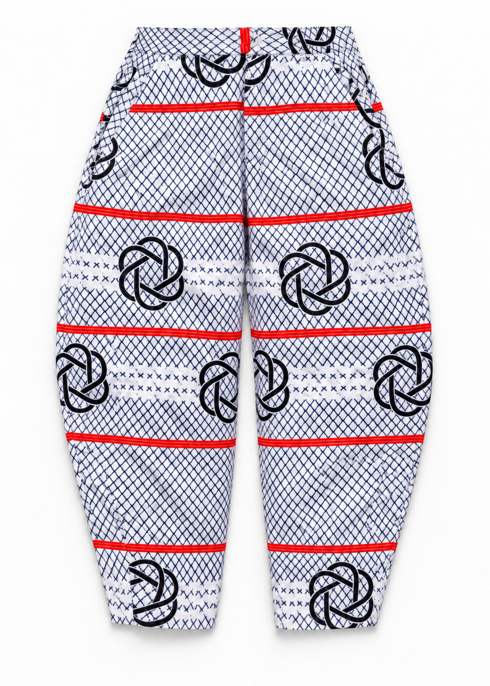 Akwete Gridline Balloon Pants | Contemporary Streetwear
