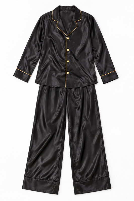 Binding Trim Silk Pyjama Set | Contemporary Statement Womenswear