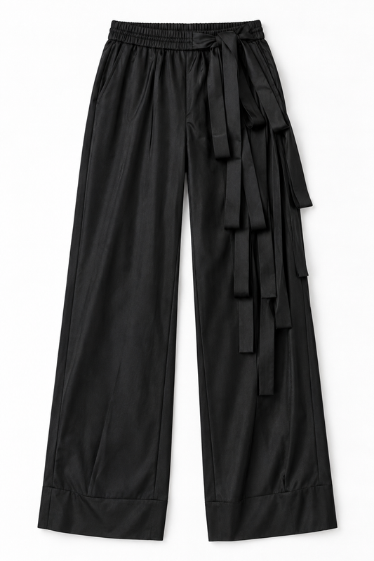 Black Oversized Wide Leg Trouser | Contemporary Statement Womenswear