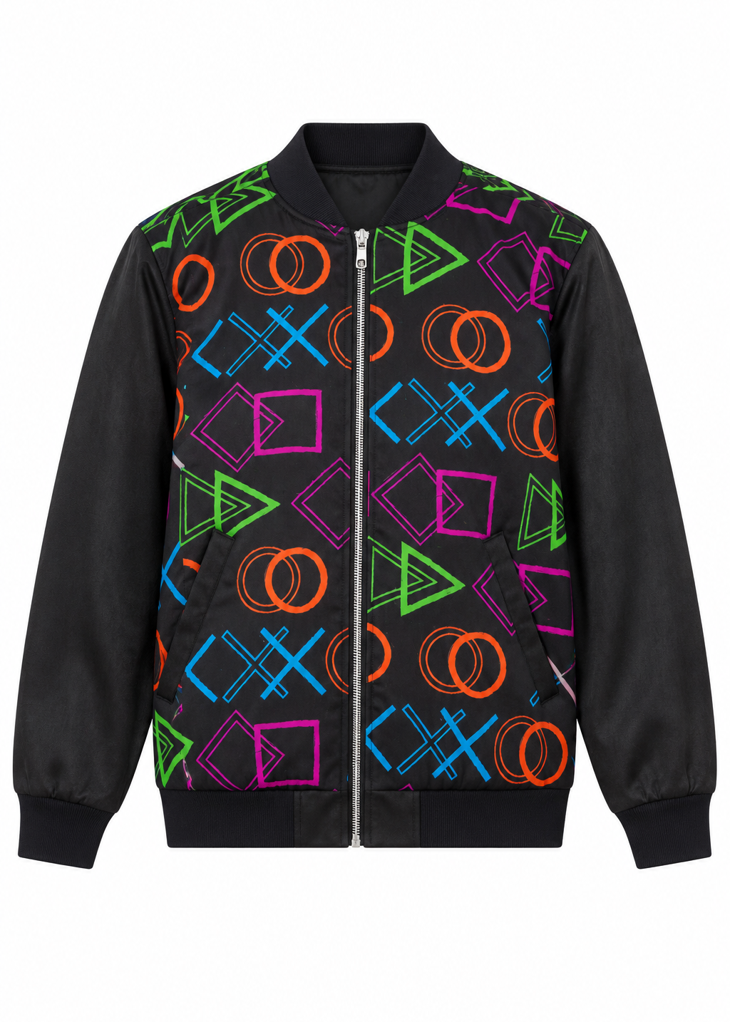 Multi Colour Unisex Ankara Bomber Jacket | Contemporary Casualwear