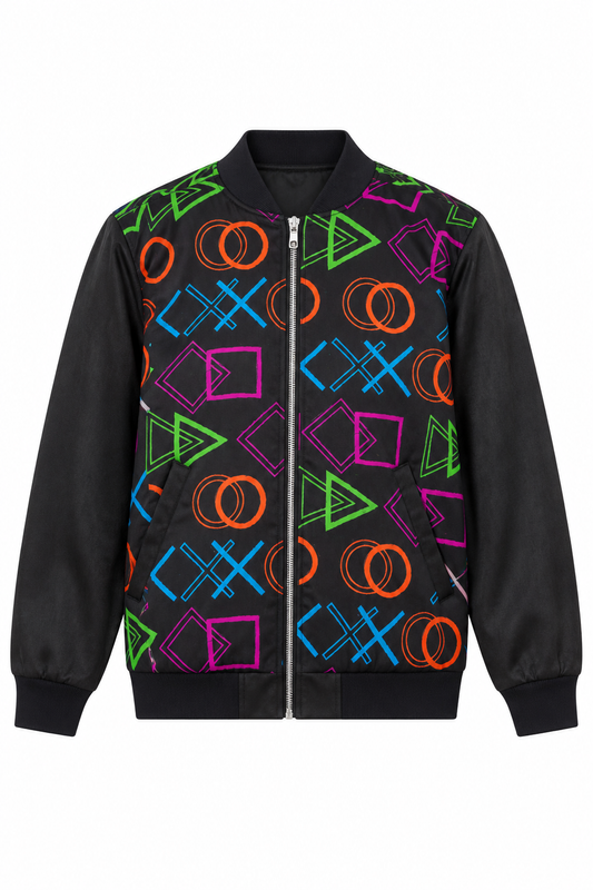 Multi Colour Unisex Ankara Bomber Jacket | Contemporary Casualwear