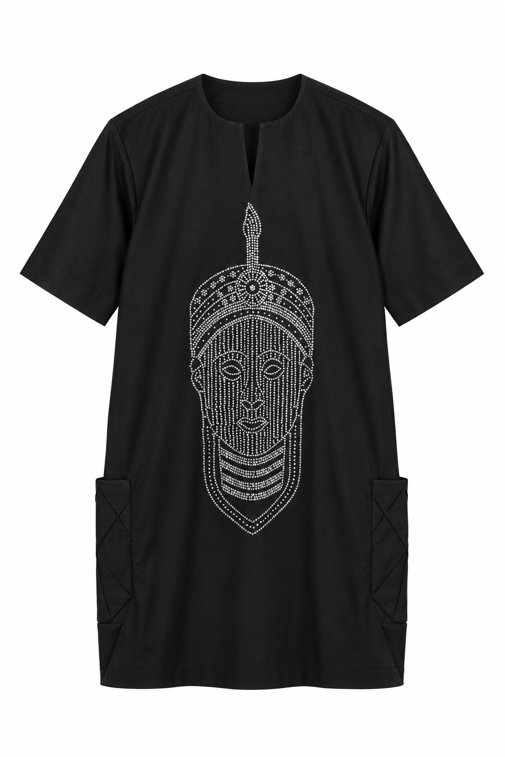 Black Short Sleeve (ILe-Ife) Shirt | Contemporary Statement Wear