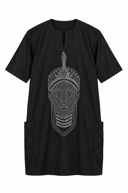 Black Short Sleeve (ILe-Ife) Shirt | Contemporary Statement Wear