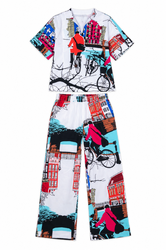 Crimson Orbit Co-ord Set | Contemporary Statement Womenswear