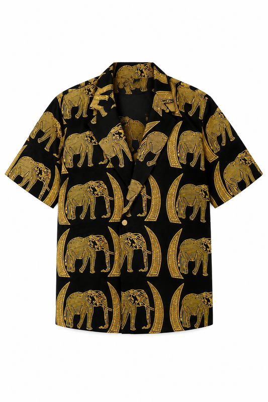 Elephant Print Shirt | Contemporary Statement Menswear