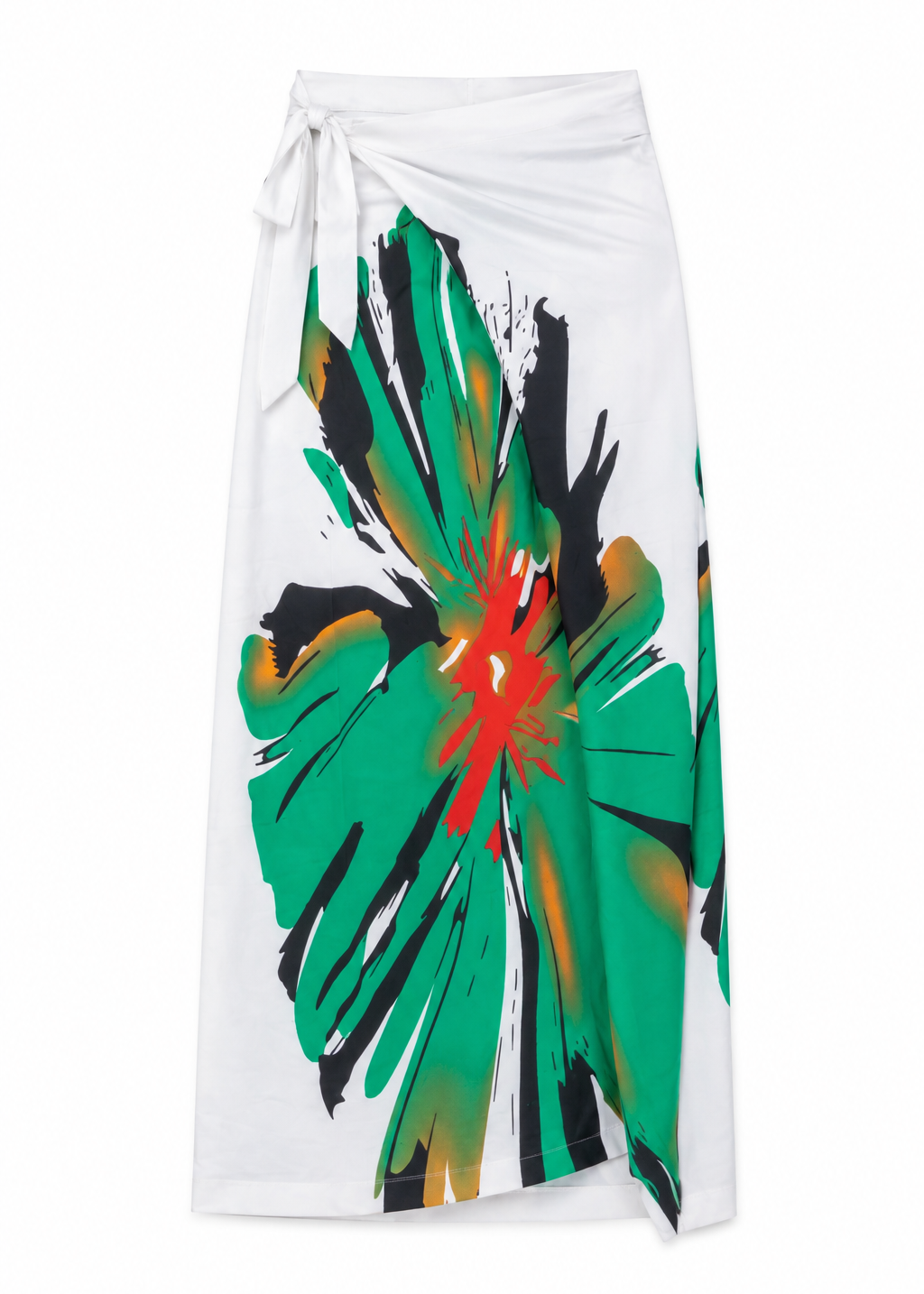 Emerald Bloom Wrapped Skirt | Contemporary Statement Womenswear