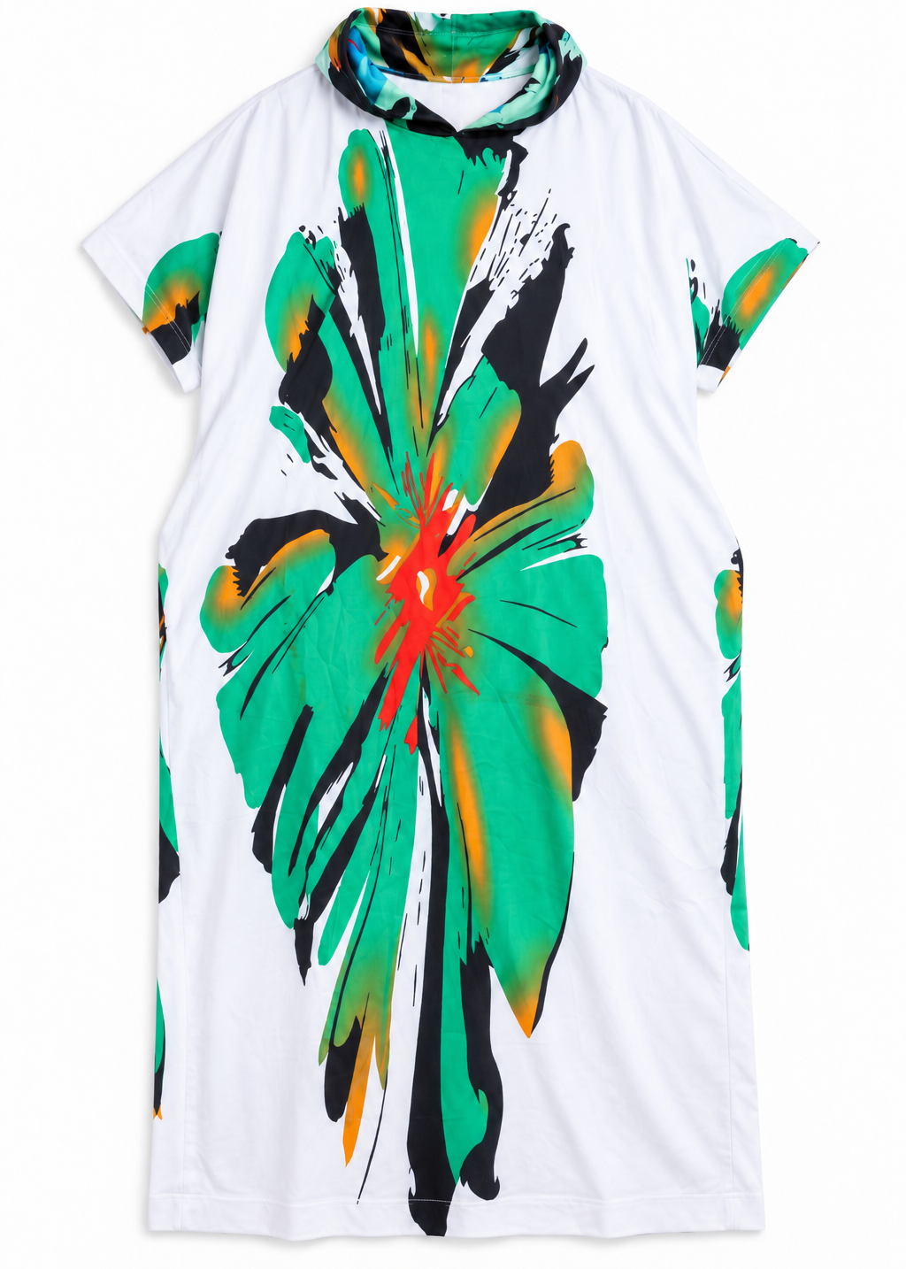 Emerald Bloom Hooded Kaftan | Contemporary Statement Womenswear