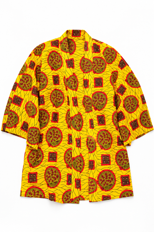 Sunburst Ankara Kimono Set | Contemporary Resort Wear