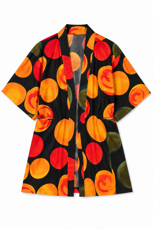 Sunburst Print Kimono | Contemporary Artistic Womenswear