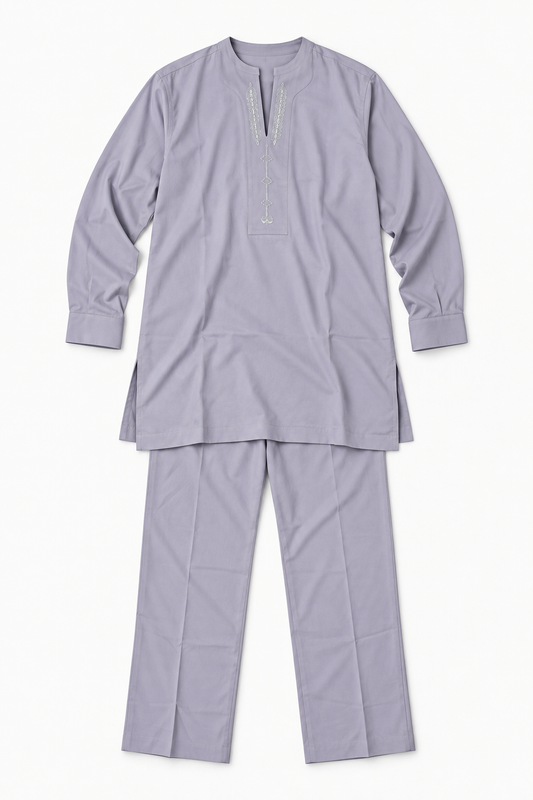 Tailored Grey Senator Set | Contemporary African Menswear
