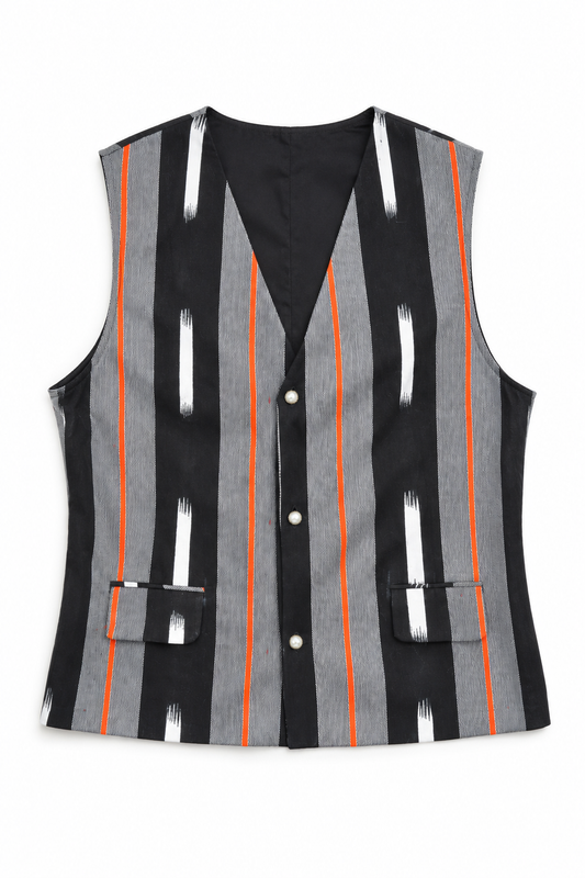 Tribal Stripe Waistcoat | Contemporary Menswear