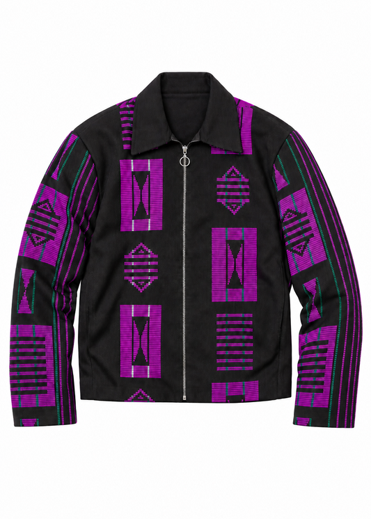 Akwete Bomber Jacket - | Contemporary Streetwear (Purple)