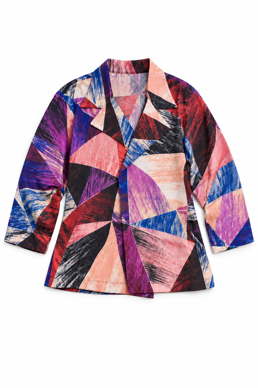 Prism Canvas Lounge Shirt (Suit Style) | Contemporary Statement Womenswear