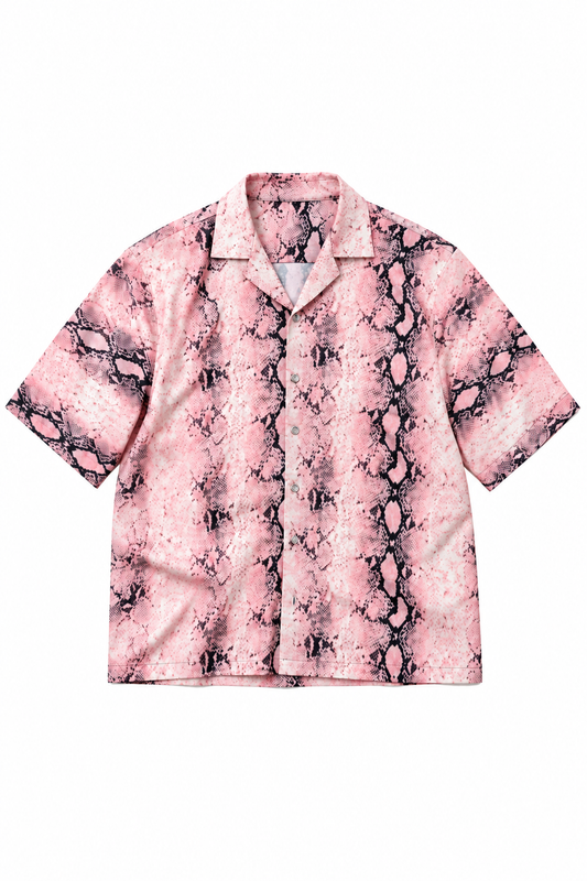 Pink Snakeskin Print Shirt | Men's Casualwear