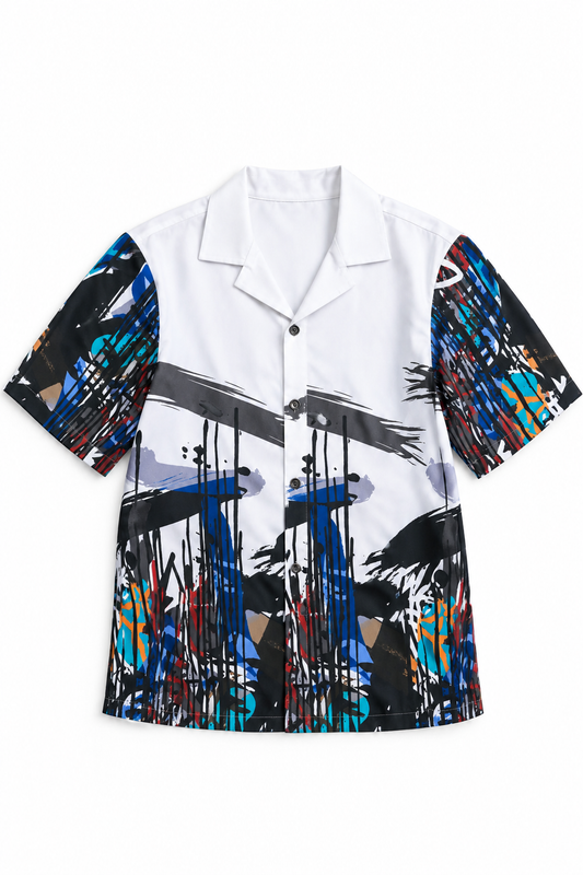 Urban Abstract Print Shirt | Contemporary Menswear
