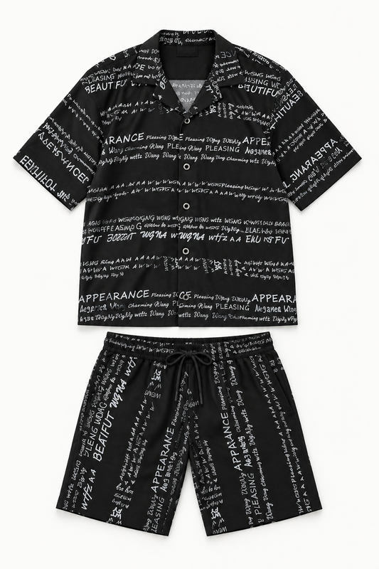 Typography Print Co-Ord Set | Contemporary Streetwear