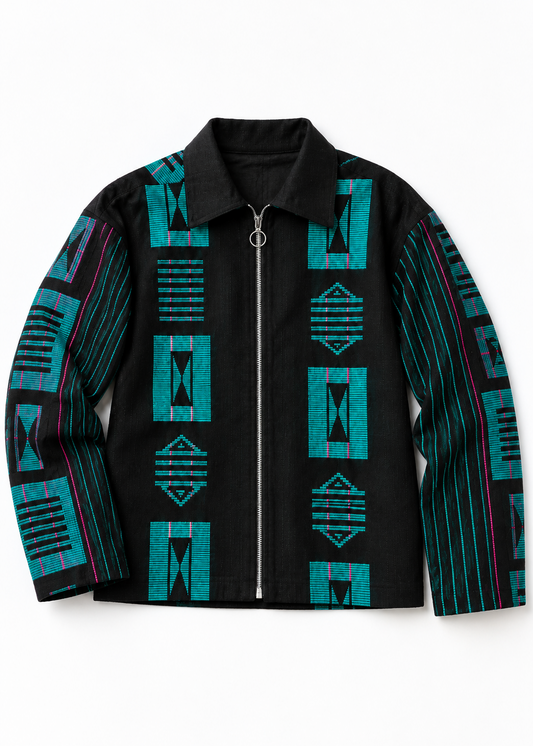 Akwete Bomber Jacket - | Contemporary Streetwear (Green)