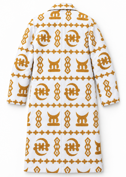 Akwete Aureate Ivory and Gold coat | Contemporary wear
