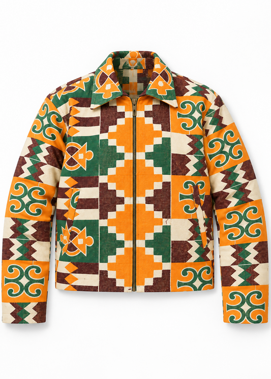 Akwete-George Relic Print Jacket