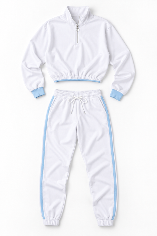 High neck Joggers Set | Contemporary Casualwear
