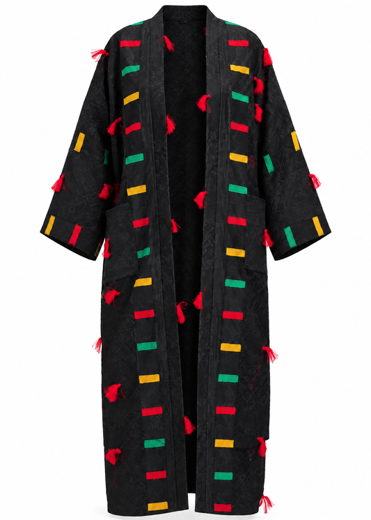 Akwete Signal Coat | Kimono