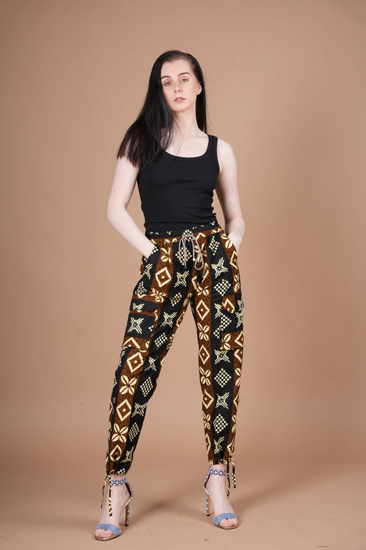 Unisex Ankara Cargo Trousers | Contemporary Streetwear