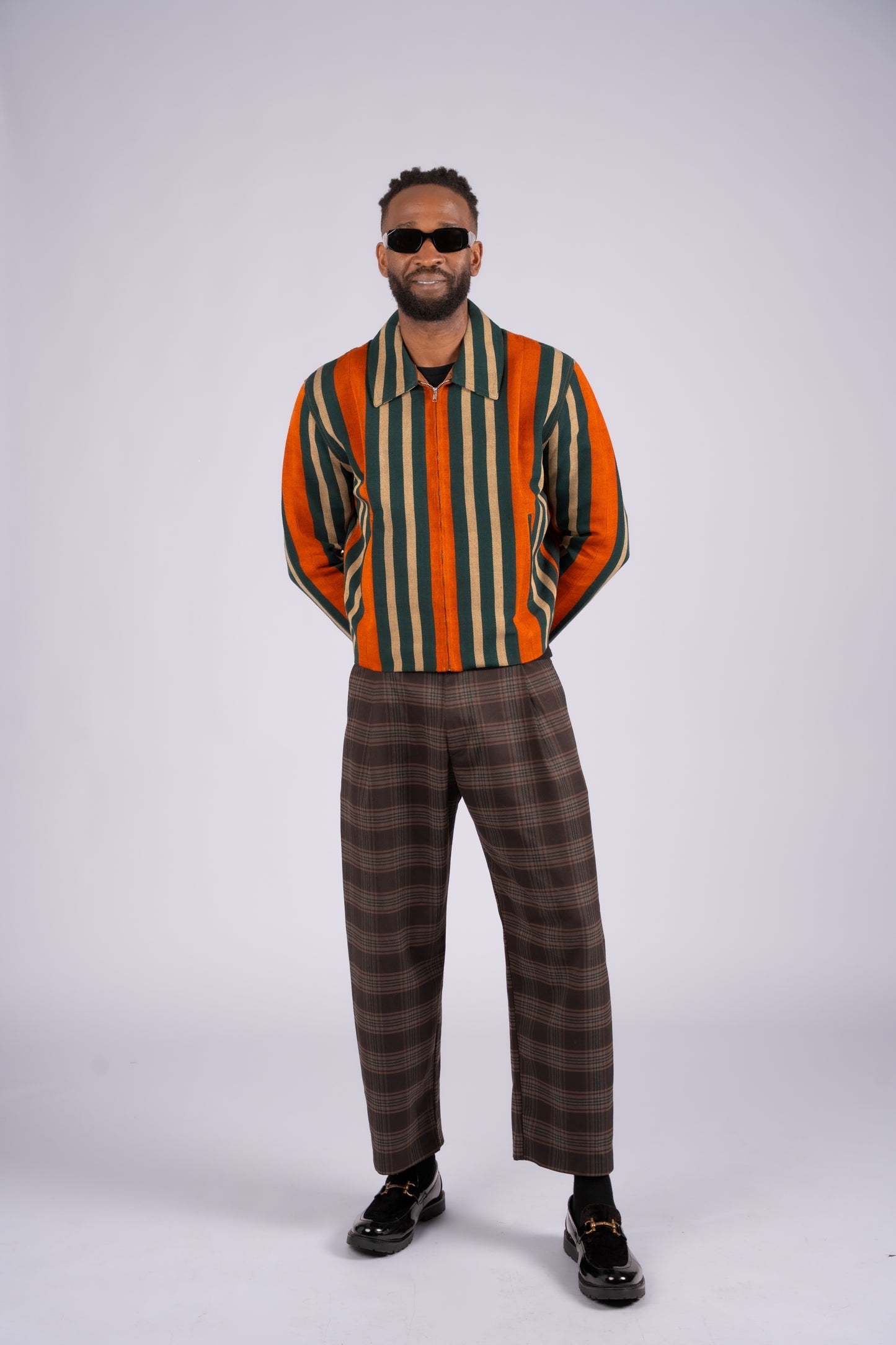 Aso-Oke Bomber Jacket - | Contemporary Streetwear