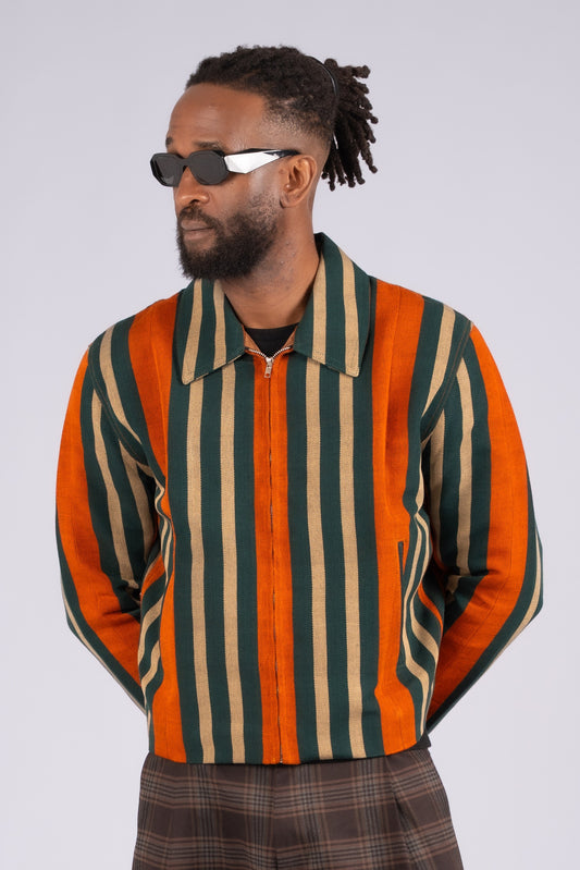 Aso-Oke Bomber Jacket - | Contemporary Streetwear