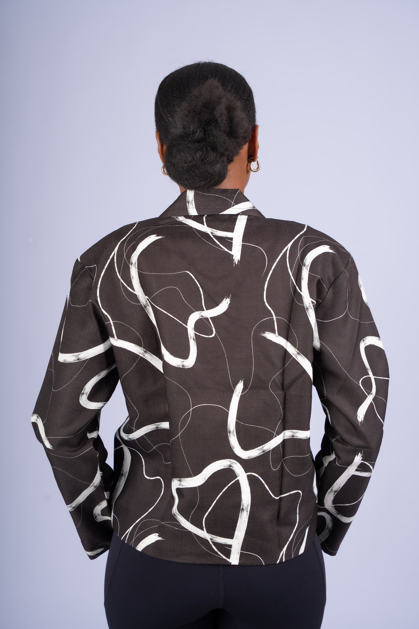 Monochrome Expression Zip Jacket | Contemporary Luxury Womenswear